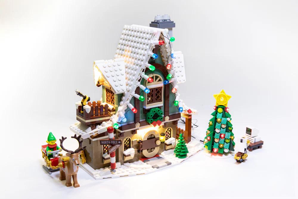 Lighting kit for Winter Village Elf Club House 